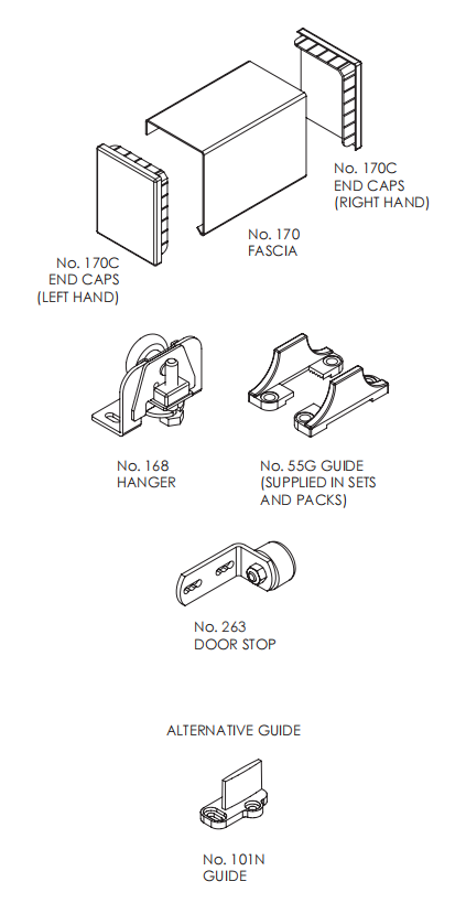Surface Sliding: Sprintline 30 For Top Hung Sliding Panels. Max 30kg Each