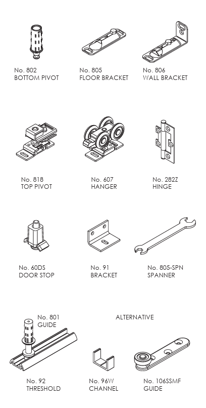 Interior Folding: Multifold 30 For Top Hung Interior Folding Partitions. Max 30kg Each Door