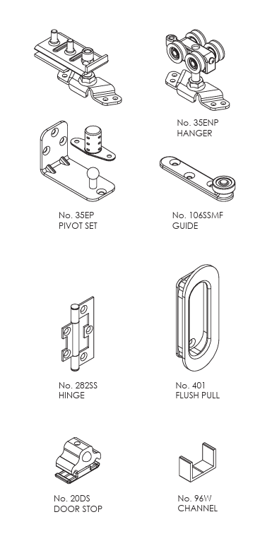 Interior Folding: Pivotfold 35 For Top Hung Interior Folding Partitions. Max 35kg Each Door
