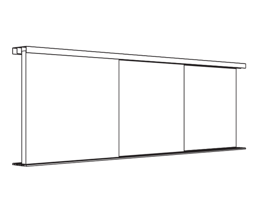 Triple Sliding: Wardrobe Roll Trio 50 For Bottom Rolling Sliding Panels. Max 50kg Each