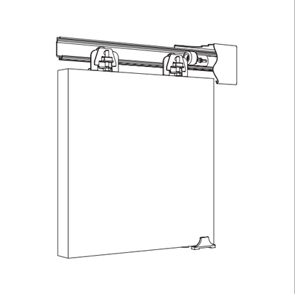 Surface Sliding: Sprintline 30 For Top Hung Sliding Panels. Max 30kg Each