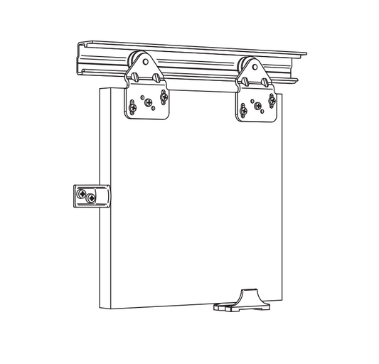 Surface Sliding: Wardrobe Single 50 For Top Hung Sliding Wardrobe Panels. Max 50kg Each